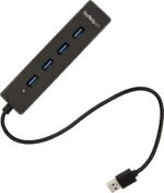 StarTech.com Adaptador Concentrador Hub Ladrón USB 3.0 - Super Speed 4 Puertos - Salidas Portátil para Ordenador Portátil