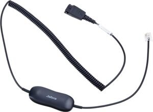 Jabra GN1216 SmartCord – Cable de auriculares en espiral para equipos de escritorio Avaya