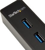 StarTech.com Adaptador Concentrador Hub Ladrón USB 3.0 - Super Speed 4 Puertos - Salidas Portátil para Ordenador Portátil