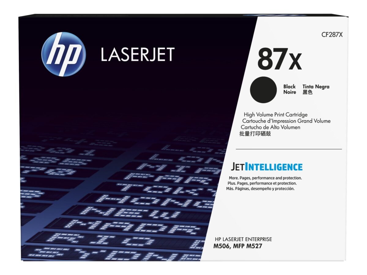 Cartucho de tóner HP 87X - Alto rendimiento - Negro -LaserJet