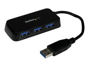 StarTech.com Adaptador Concentrador Hub Ladrón USB 3.0 - Super Speed 4 Puertos - Salidas Portátil para Ordenador Portátil