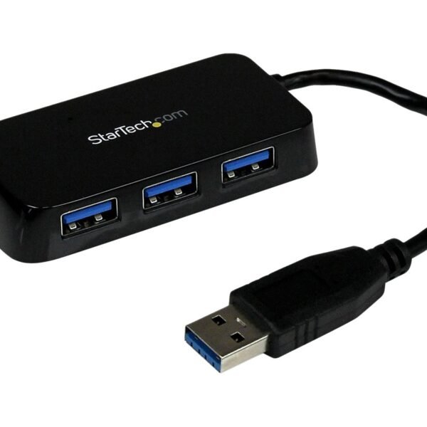 StarTech.com Adaptador Concentrador Hub Ladrón USB 3.0 - Super Speed 4 Puertos - Salidas Portátil para Ordenador Portátil