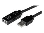 StarTech.com USB2AAEXT15M - Cable alargador USB 2.0 Hi Speed Activo Amplificado, Macho a Hembra USB A, 15 m, Negro