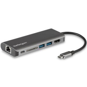 StarTech.com Docking Station para Ordenadores Portátiles USB-C - Replicador de Puertos USB