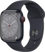 Apple Watch Series 8 GPS + funda de aluminio celular - Medianoche con correa deportiva de medianoche