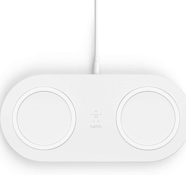 Belkin WIZ002TTWH - Base de carga inalámbrica doble BOOST CHARGE - Blanco