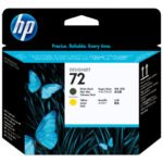 Cabezal de impresión HP 72 - C9384A - Amarillo - Negro mate - DesignJet