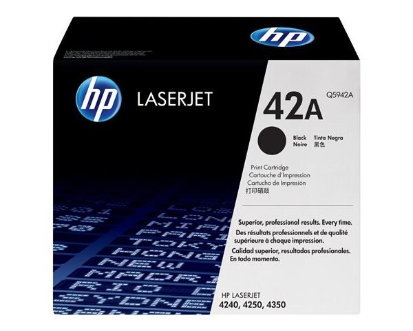 Cartucho de tóner HP 42A - Q5942A - Negro - LaserJet