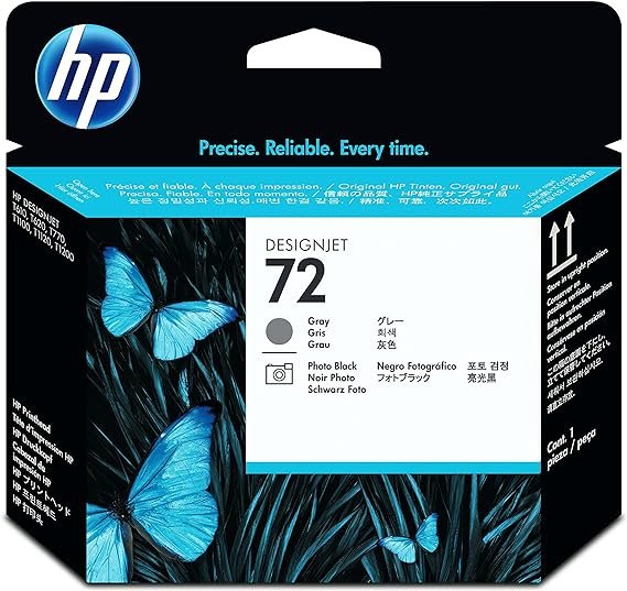 Cabezal de impresión HP 72 - C9380A - Gris - Negro - DesignJet