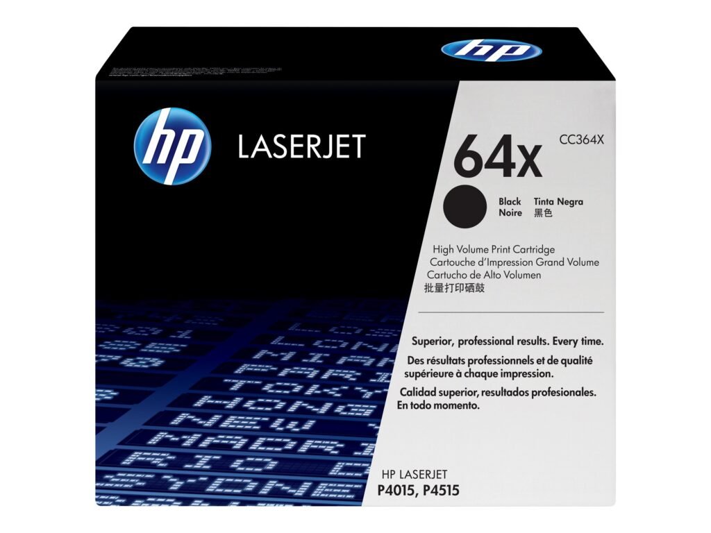 Cartucho de tóner HP 64X - CC364X - Alto rendimiento - Negro - LaserJet