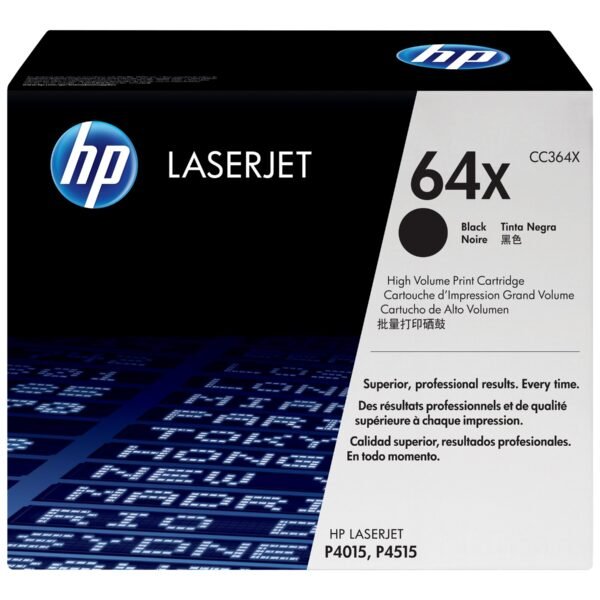 Cartucho de tóner HP 64X - CC364X - Alto rendimiento - Negro - LaserJet