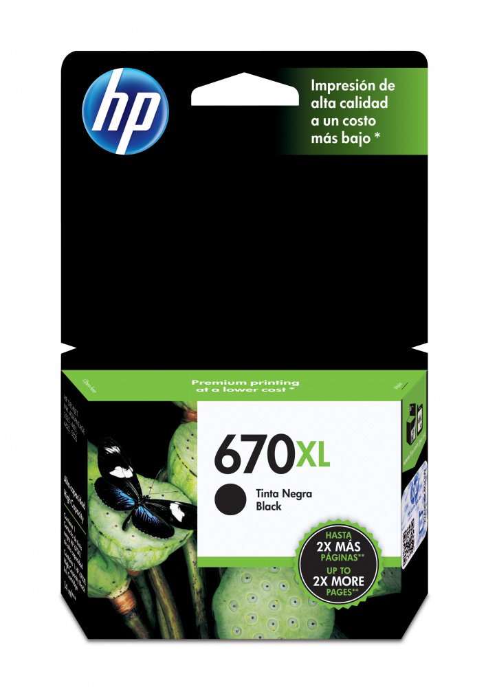 Tinta HP 670XL - CZ117AL - 14 ml - Deskjet Ink Advantage - T3525 - T4615 - T4625 - T5525