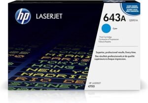 Cartucho de tóner HP 643A - Q5951A - Cian - LaserJet