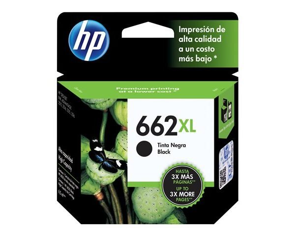 Tinta HP 662XL - Negro - CZ105AL - Original - Alto rendimiento - Deskjet Ink Advantage