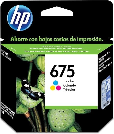 Tinta HP 675 - CN691AL - Cian - Magenta - Amarillo - Tricolor- Ink Advantage - Officejet