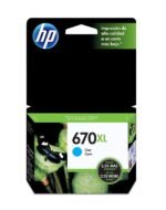 Tinta HP 670 XL - CZ118AL - Cián - Original - Deskjet Ink Advantage - T3525 - T4615 - T4625 - T5525